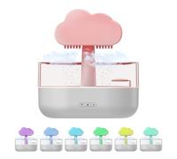 Umidificatore a forma di nuvola di pioggia, 200 ml, diffusore di aromi con 7 colori LED che cambiano luce notturna, suoni di pioggia, umidificatore d'aria bianco per camera da letto, ufficio, casa,