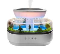 Umidificatore a forma di nuvola di pioggia, diffusore di olio per aromaterapia, diffusore con suoni di pioggia per dormire, umidificatore micropaesaggistico con 7 luci che cambiano colore