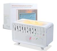 Umidificatore a luce notturna a rumore bianco, umidificatore 3 in 1 con 8 suoni ambientali, diffusore di suoni alimentato da USB, macchina per il sonno per casa e ufficio