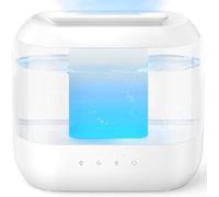 Umidificatore Ambiente, 4L con Riempimento Dall'alto, 28 dB Ultra Silenzioso, Fino a 32 Ore di Autonomia, Umidificatore Casa e Compatibile con Oli Essenziali, Luce Notturna