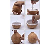 Umidificatore Ambiente Oli Essenziali, 130ml Mini LED USB Umidificatore, Diffusore Aromi Umidificatore Camera Da Letto Diffusore di oli essenziali, per casa di amici(Camel)