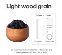 Umidificatore Aria Effetto Camino USB Diffusore Nebbia Ultrasonico Legno