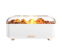 Umidificatore colorato a fiamma di fuoco: 700 ml diffusore di oli essenziali aromatici a spruzzo umidificatore a ultrasuoni per vulcano silenzioso con timer spegnimento automatico 7 colori di fiamma