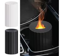 Umidificatore compatto da 100 ml per diffusore di oli essenziali per auto, con 7 modalità di fiamma a colori per un'atmosfera rinfrescante (nero)