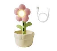 Umidificatore con Luce Notturna, 300 ml Umidificatori a Forma di Fiore a Nebbia Fredda Silenzioso Ricaricabile Tramite USB, Diffusore di Oli Essenziali per Camera da Letto, Viaggi, Ufficio, Casa