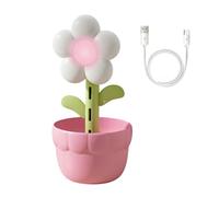 Umidificatore con Luce Notturna, 300 ml Umidificatori a Forma di Fiore a Nebbia Fredda Silenzioso Ricaricabile Tramite USB, Diffusore di Oli Essenziali per Camera da Letto, Viaggi, Ufficio, Casa