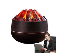 Umidificatore con luce, umidificatore a fiamma - Umidificatore silenzioso USB Lampada a fiamma - Umidificatore diffusore decorativo con due modalità di spruzzatura, luce di fuoco