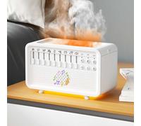 Umidificatore con Rumore Bianco e Luce Notturna, Macchina per il Rumore Bianco con 8 Suoni Della Natura, 4 in 1 Luce Notturna Diffusore Bluetooth