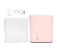 Umidificatore d’aria ricaricabile tramite USB da 1 litro con doppi ugelli di nebulizzazione, umidificatore a nebbia con luce notturna per casa, ufficio e camera da letto, batteria (Rosea)