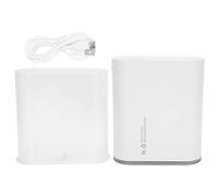 Umidificatore d’aria ricaricabile tramite USB da 1 litro con doppi ugelli di nebulizzazione, umidificatore a nebbia con luce notturna per casa, ufficio e camera da letto, batteria (Bianca)