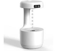 UMIDIFICATORE DA TAVOLO ANTI GRAVITA' GOCCIA D'ACQUA DISPLAY LED OROLOGIO USB