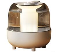 Umidificatore da tavolo con serbatoio d'acqua da 4 litri, forte uscita di nebbia per grandi spazi, funzionamento silenzioso, display digitale e funzione aromaterapia per il benessere (4 L bianco)