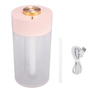Umidificatore da Tavolo USB 350ml con Diffusore Nebbia Continua e Intermittente - Silenzioso, Anti Dry Burning, Batteria Integrata e Luce Notturna per Casa e Ufficio (Rosa)