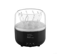 Umidificatore d'aria con luce colorata rotante e telecomando, modalità di uscita nebbia regolabile, progettato per ambienti tranquilli sotto il livello sonoro di 36dB (nero)