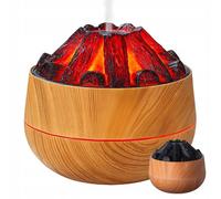 Umidificatore d'Aria Diffusore Aromaterapia Luce Notturna Led, Oli Essenziali, Rinfresca e Umidifica Qualsiasi Stanza, Tecnologia Ultrasuoni, Nebbia Fine, Diametro 12 Cm. (ROSSO VULCANO)