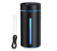 Umidificatore d'aria - Diffusore di oli essenziali | Umidificatore portatile ricaricabile | Mini e silenzioso con doppio ugello di, luce ambientale, spegnimento automatico, wireless auto, casa