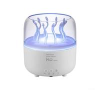 Umidificatore d'aria rotante con telecomando e luce sfumata colorata, uscita nebbia regolabile e funzionamento silenzioso sotto i 36 dB per un maggiore comfort interno (bianco)