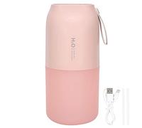 Umidificatore diffusore a doppia nebulizzazione da 300 ml, umidificatore d’aria portatile con ricarica USB, atomizzazione a nano-nebbia, 2 modalità di nebulizzazione e luce (Rosa)