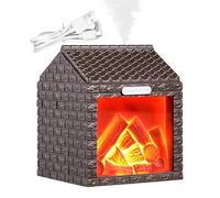 Umidificatore Diffusore a Fiamma, Umidificatore Diffusore di Olio Aromaterapia con LED, Decorazione per la casa con Fredda da Atomizzazione e Ricarica USB