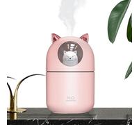 umidificatore - Diffusore a forma di gatto, vaporizzatore da scrivania a fredda, idratante portatile USB, luce notturna a LED colorata, per casa e cucina, bianco silenzioso da 300 ml
