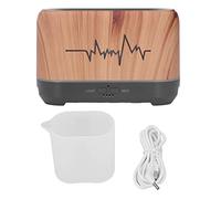 Umidificatore diffusore di aromi da 200 ml con lampada a fiamma cava, diffusore di oli essenziali alimentato tramite USB per camera da letto e ufficio, umidificatore ultrasonico a