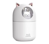 umidificatore, diffusore di olio a forma di gatto da 300 ml, con USB, silenzioso, per scrivania, luce notturna per la stanza dei bambini, ufficio, auto, piante e uso da viaggio, 13,8 x 8,6 x