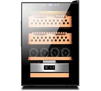 Umidificatore elettrico per sigari con controllo della temperatura e dell'umidità, ripiani in legno di cedro spagnolo, ideale per la conservazione del vino