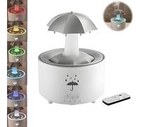 Umidificatore for ombrello, Diffusore for ombrello con effetto pioggia, Diffusore for aromaterapia a LED a 7 colori con caduta di ombrello rotante, Umidificatore for oli essenziali da 300 ml con telec