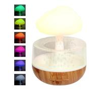 Umidificatore Fungo - Mini Diffusore Aromaterapia, Vaporizzatore A Nebbia Fresca | Idratante Nuvola Di Pioggia, Vaporizzatore A Vapore Goccia Di Pioggia, Luce Notturna, Capacità Di 400 Ml, Ideale Per