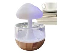 Umidificatore Gocce Acqua Pioggia, Umidificatore Nuvole di Pioggia - Umidificatore in spugna da 400 ml con 7 Colori Luce Notturna a LED | Diffusore di Fontana da Scrivania per Camera da Letto Dormire