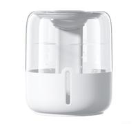 Umidificatore grande da 6,8 L con doppi ugelli spray, alimentato tramite USB, per scrivania da ufficio, umidificatore da comodino con luce notturna e display digitale (bianco)