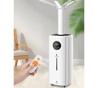 Umidificatore industriale da 21 litri, umidificatore commerciale a nebbia fredda da 2000 ml/h con timer 0-12 ore e 3 modalità nebbia, telecomando, riempimento del rubinetto, umidità relativa 45-90%