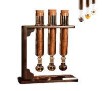 Umidificatore iniettore aroma di sigaro, base in legno per aromaterapia fai da te fatto a mano con igrometro e tappi ermetici, kit tubo di vetro infusore per addolcire (1pc,Numero di tubi:3)