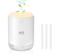Umidificatore Mini USB umidificatore 2 modalità di Nebbia Super Silenzioso con luce notturna a LED, per ufficio, cameretta del bambino (White)