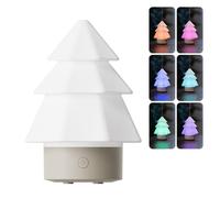 Umidificatore per albero di Natale con diffusore di oli essenziali, piccolo e carino umidificatore a nebbia fredda con 7 luci che cambiano colore, diffusore di profumo silenzioso per piante, luce