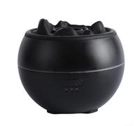Umidificatore per aromaterapia a fiamma, grande capacità di 360 ml, con sette diversi colori chiari per il relax (nero con crepe)