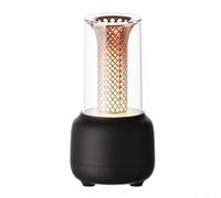 Umidificatore per aromaterapia con timer, per diffusore ultra silenzioso e luce notturna per casa, ufficio, camera da letto, modalità nebbia regolabile, timer 1H/3H/6H, 198 x 100 x 100 mm, nero o