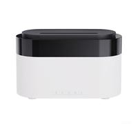 Umidificatore per aromaterapia da 150 ml, con fiamma colorata e sveglia, funzionamento silenzioso e spegnimento automatico a tempo sicuro (bianco)