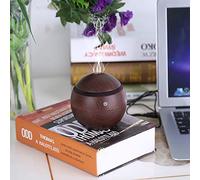 Umidificatore per Aromi, Purificatore D'aria con Diffusore di Olio Essenziale USB 130mL con LED che Cambia Colore per L'ufficio della Camera da Letto(Marrone)