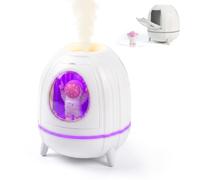 Umidificatore per camera da letto del bambino, umidificatore a nebbia fredda con luce notturna di tipo C, mini umidificatore d'aria di tipo C, 2 modalità di nebulizzazione, effetto fiamma a 7 colori
