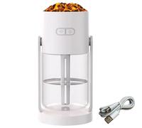 Umidificatore per camera da letto, mini umidificatore USB per auto, 280 ml, piccolo umidificatore con design vulcano, nebbia fredda silenziosa per scrivania, auto, spegnimento automatico