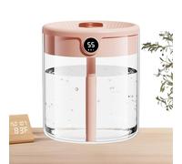 Umidificatore per camera da | Umidificatore a fredda a doppio spray con capacità e serbatoio da 2 litri | Forniture per distributori da scrivania, sensore di umidità display digitale