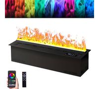 Umidificatore per camino con controllo APP, 3D fiamma atomizzante e nebbia d'acqua, design ultrasottile, Riscaldatore decorativo per interni,