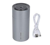 Umidificatore per fragranze per auto Diffusore di aromaterapia regolabile USB con luce colorata Rilevamento automatico intelligente per auto Ufficio Casa ABS in lega di zinco (Grigio)
