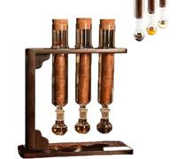 Umidificatore per iniettore di aroma di sigaro, display con base in legno per aromaterapia fai-da-te fatto a mano con igrometro e tappi ermetici, kit tubo di vetro per infusore di sigari (A-1pcs)