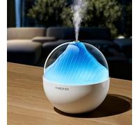 Umidificatore per paesaggio vulcano, 500 ml, silenzioso, da scrivania, con luce notturna, per camera da letto, casa, mini dispositivo di raffreddamento portatile ricaricabile per ufficio e auto