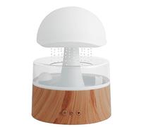 Umidificatore per pioggia 2024, diffusore di gocce d'acqua con oli essenziali, luce notturna con 7 colori cangianti, diffusore per aromaterapia, fontana da scrivania, comodino, per dormire,