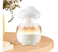 Umidificatore per pioggia acqua Drip - Umidificatore a goccia di pioggia creativa nuvola, 7 luci di cambiamento di colore | Umidificatore del suono della pioggia con telecomando, macchina per