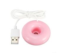Umidificatore portatile a ciambella, alimentato tramite USB, per mini nebulizzatore con protezione di spegnimento automatico, per casa, ufficio, viaggi, purificatore compatto (rosa)