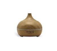 PRIXTON - Umidificatore e diffusore di aromi HIDRA - Oli essenziali - Valido per aromaterapia - Serbatoio 300 ml - Luce LED - Timer 1-3-6h - Legno Chiaro